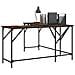 Scrivania Rovere Marrone 149x149x75 Cm In Legno Multistrato - Foto miniatura 3