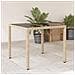 Tavolo Da Giardino Con Piano Vetro Beige 90x90x75 Cm Polyrattan - Foto miniatura 1