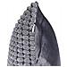 Set Di 2 Cuscini Aspidistra Velluto 45 X 45 Cm Grigio Trama Geometrica - Foto miniatura 3