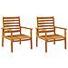 Poltrone Da Giardino 2 Pz 66,5x65x81 Cm Legno Massello Acacia - Foto miniatura 2