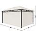 Gazebo 3x4 Metri Robusto Impermeabile Struttura In Ferro Telo Chiusura Zip Beige - Foto miniatura 3