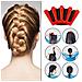 Kit Di Strumenti Per Intrecciare I Capelli Multifunzionale Da 25 Pezzi, Strumenti Professionali Per Intrecciare I Capelli Per Il Salone Black - Foto miniatura 5