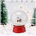 Ampolla Natalizia Palla Con Babbo Natale Led 20x25cm Decorazione Luminosa Neve - Foto miniatura 2