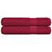 Asciugamani Per Sauna 2 Pz Bordeaux 80x200 Cm 100% Cotone - Foto miniatura 1