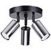 Lampada A Soffitto Winx 3p Nero /cromo Sl. 1369 - Moderno Lampade Da Soffitto Nero /cromato 20x19.5x19.5 Cm - Foto miniatura 1