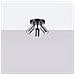 Lampada A Soffitto Winx 3p Nero /cromo Sl. 1369 - Moderno Lampade Da Soffitto Nero /cromato 20x19.5x19.5 Cm - Foto miniatura 2