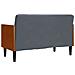 Divano Divanetto con Cuscini Bolster Grigio Scuro 110 cm - Foto miniatura 6