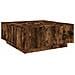 Tavolino Da Salotto Rovere Fumo 100x100x40 Cm Legno Multistrato - Foto miniatura 2