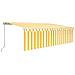 Lusso Casadino -  Tenda Sole Retrattile Manuale Parasole Led 5x3m Gialla Bianca - Foto miniatura 1