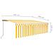 Lusso Casadino -  Tenda Sole Retrattile Manuale Parasole Led 5x3m Gialla Bianca - Foto miniatura 6