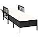 Lettino prendisole Nero e bianco panna PE Rattan 157 x 55 x 92 cm - Foto miniatura 4