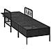 Lettino prendisole Nero e bianco panna PE Rattan 157 x 55 x 92 cm - Foto miniatura 5