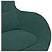 Poltrona a Uovo con Pouf in Velluto Verde Scuro - Foto miniatura 7