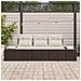 Set Divano da Giardino a 3 Pezzi con Cuscini Marrone Polyrattan - Foto miniatura 3