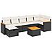 Set Divani da Giardino con Cuscini 8 pz Nero in Polyrattan - Foto miniatura 1