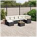 Set Divani da Giardino con Cuscini 8 pz Nero in Polyrattan - Foto miniatura 2