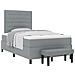Letto Box Spring con Materasso e Panchina Grigio Chiaro 120x200 cm Tessuto - Foto miniatura 1