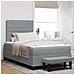 Letto Box Spring con Materasso e Panchina Grigio Chiaro 120x200 cm Tessuto - Foto miniatura 2