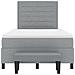 Letto Box Spring con Materasso e Panchina Grigio Chiaro 120x200 cm Tessuto - Foto miniatura 9