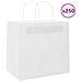 Sacchetti di Carta 250 pz con Manici Bianchi 26x17x25 cm - Foto miniatura 1