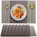 Tovagliette All'americana Eleganti 8 Pezzi Resistenti Al Calore Pvc Marrone 30x45cm - Foto miniatura 1