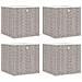 Scatole Portaoggetti 4pz Marrone 32x32x32cm Tessuto non Tessuto - Foto miniatura 1