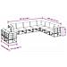 Set Divano da Giardino con cuscino 10 pcs Nero Alluminio - Foto miniatura 8