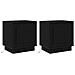 Armadio da Notte 2 pcs Nero 44 x 34.5 x 45 cm Legno multistrato - Foto miniatura 1