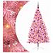 Albero di Natale artificiale con luci integrate Rosa 180 cm PVC - Foto miniatura 1