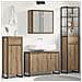 Set di mobili per il bagno Rovere artigianale Legno multistrato - Foto miniatura 2