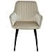 SELO Sedia in velluto beige con gambe nere, set da 2 - Foto miniatura 3