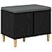 Panca per ingresso con cuscino Rovere Nero 60 x 38 x 46 cm - Foto miniatura 1
