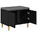Panca per ingresso con cuscino Rovere Nero 60 x 38 x 46 cm - Foto miniatura 5