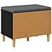 Panca per ingresso con cuscino Rovere Nero 60 x 38 x 46 cm - Foto miniatura 8