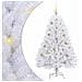 Albero di Natale Artificiale con Rami Pieghevoli Bianco 150 cm - Foto miniatura 1