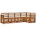 Set divani 5 pcs Naturale Legno di Acacia Massello - Foto miniatura 1