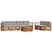 Set di divani da esterno 7 pcs Grigio Naturale e Chiaro - Foto miniatura 1