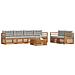 Set di divani da esterno 7 pcs Grigio Naturale e Chiaro - Foto miniatura 3