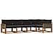 Set di divani da esterno con cuscino 5 pcs Naturale e Nero - Foto miniatura 1