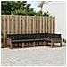 Set di divani da esterno con cuscino 5 pcs Naturale e Nero - Foto miniatura 2