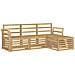 Set di divani da esterno 4 pcs Bianco 193,5 x 122,5 x 73 cm - Foto miniatura 1