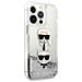 Karl Lagerfeld Klhcp13xkicgls Custodia Iphone 13 Pro Max 6,7 Argento Liquid Glitter Karl&choupette Head - Foto miniatura 6