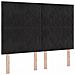 Letto a molle con strisce LED Nero 160 x 200 cm Velluto - Foto miniatura 4