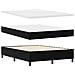 Letto a molle con strisce LED Nero 160 x 200 cm Velluto - Foto miniatura 5