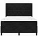 Letto a molle con strisce LED Nero 160 x 200 cm Velluto - Foto miniatura 6