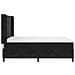 Letto a molle con strisce LED Nero 160 x 200 cm Velluto - Foto miniatura 9