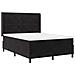 Letto a molle con strisce LED Nero 160 x 200 cm Velluto - Foto miniatura 1