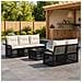 Set Divano da Giardino 6 pz Nero polyrattan - Foto miniatura 2