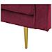 Chaise Longue In Velluto Rosso Scuro Destra Miramas - Foto miniatura 15