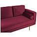 Chaise Longue In Velluto Rosso Scuro Destra Miramas - Foto miniatura 9